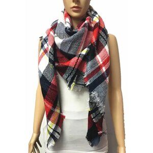 Soft Cozy Plaid Blanket Scarf